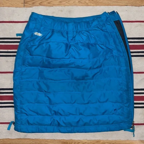 SKHOOP XS blue Scandinavian insulated down Winter skirt - Picture 2 of 8